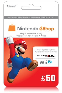 Nintendo Wii U/3DS eShop Prepaid Card 50 GBP- UK