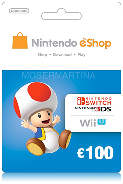 Nintendo Wii U/3DS eShop Prepaid Card 100 EURO- EU