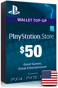 PlayStation Network Card PSN Key 50 Dollar [ US ]