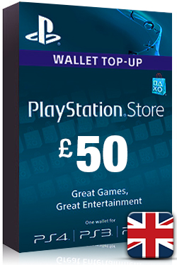 PlayStation Network Card PSN Key 50 Pound [ UK ]